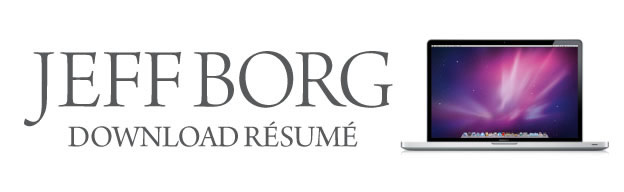 Jeff Borg, creative marketing management, résumé